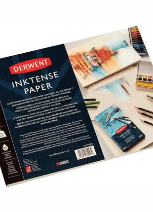 ~#~склейка для акварелі inktense 30,5*41см, 300г/м2, 20л., 100% бавовна, derwent