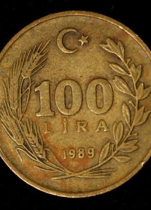 Монета туреччини 100 літрів 1988-93 рр.