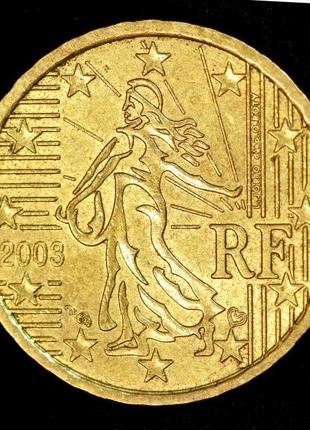 Монета франции 10 евроцентов 1999-2017 гг.1 фото