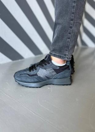 Кроссовки new balance 327 triple black4 фото