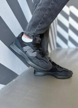 Кроссовки new balance 327 triple black5 фото