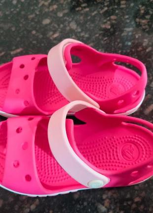 Крокс баябенд сандалі дитячі рожеві crocs bayaband kids sandal electric pink2 фото