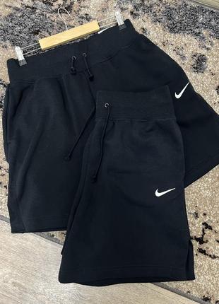 Шорты женские nike ssportswear phoenix fleece черные s, m