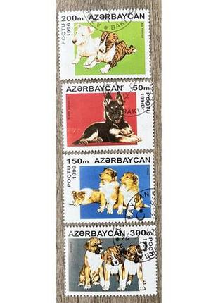 Набор марок азербайджан - собаки