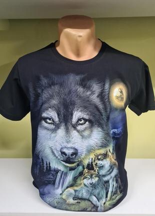 Футболка волк мужская чёрная, футболка с волками, футболка с принтом, футболка с рисунком волками, чёрная футболка мужская футболка, футболки