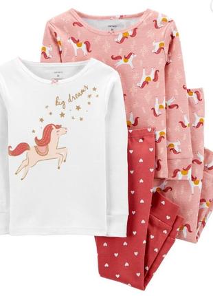 Пижама пижама картерс carters комплект эдирог единорог 90-100 см