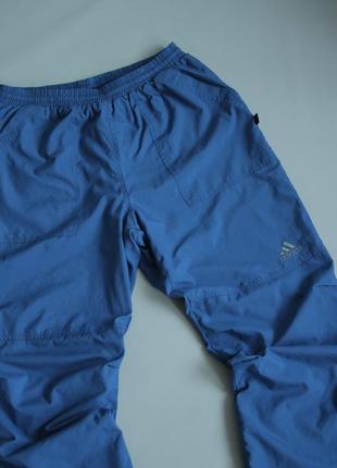 Adidas спортивні штани вінтажні чоловічі сині l вінтаж vintage nike umbro champion з утяжками внизу на манжетах baggy широкі оверсайз3 фото
