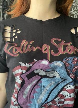 Женская рок-футболка, рок мерч the rolling stones - steel wheels tour2 фото