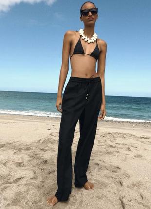 Льняные льняные брюки брюки zara льняные брюки zara