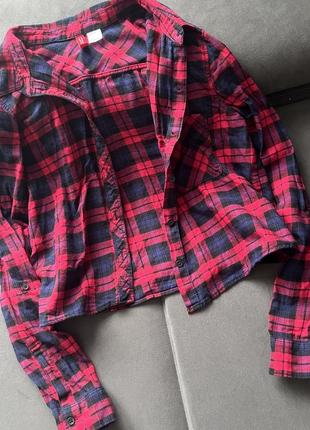 Рубашка в клетку h&m