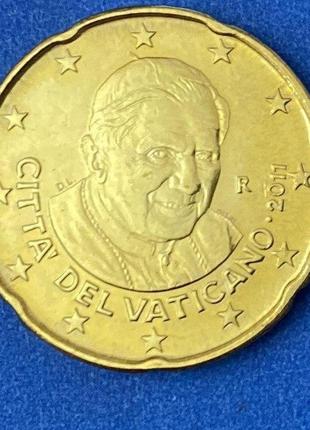 Монета ватикана 20 евроцентов 2011 г.2 фото