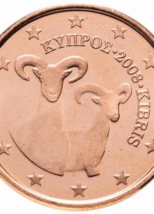 Монета кипра 1 евроцент 2008-19 г.2 фото