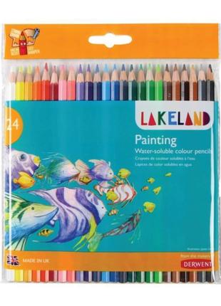 Акварельные карандаши lakeland painting24штderwent