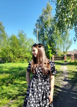 Черное летнее платье