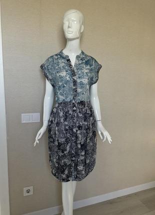 Оригінальне віскозне легке плаття на ґудзиках label