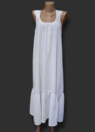 Біла бавовняна сукня1 фото