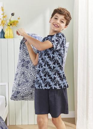 Піжама (футболка і шорти) для хлопчика pepperts lidl 409986-н 134-140 см (8-10 years) темно-синій2 фото