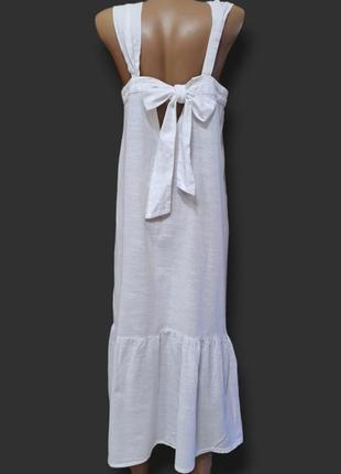 Біла бавовняна сукня3 фото