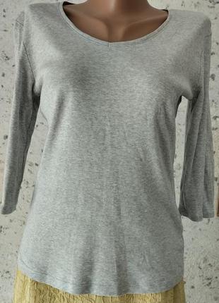 Marks and spencer футболка на длинный рукав серая
