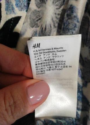 Сукня h&m, розмір м-л, довжина 145,пот 38 на резинці, пог 45, розпоріх. романтична в квіти.2 фото