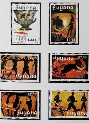 Набор марок гайаны. участие в олимпийских играх 1968 г. (6 шт)