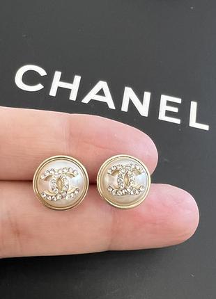 Сережки оригінал chanel пусети сережки8 фото