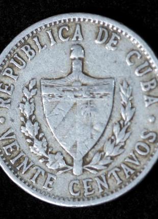 Монета кубы 20 сентаво 1969-2019 рг.2 фото