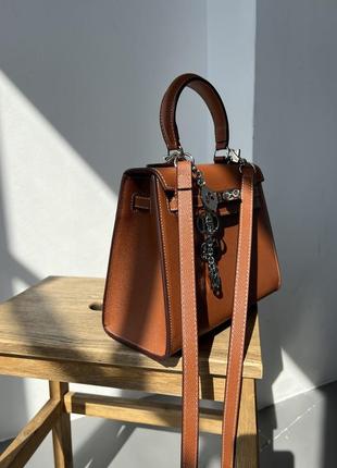 👜 hermes kelly 25 brown/silver5 фото