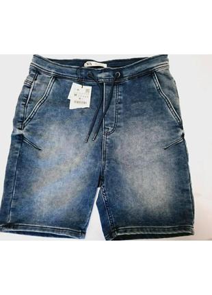 Короткие шорты джинсовые zara soft denim