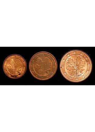 Набор монет германии 1+2+5 евроцентов2 фото
