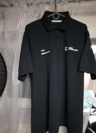 Футболка поло тениска xl- xxl чёрная