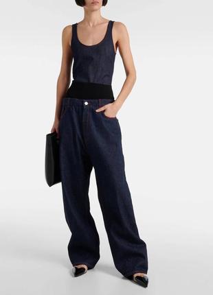 Джинсы alaia с резинкой на талии