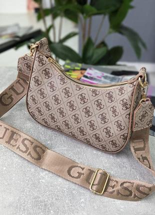 Сумка guess bagget бежевий4 фото