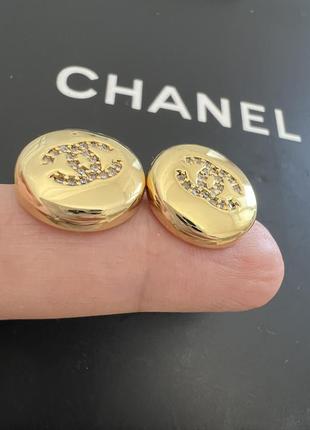 Серьги оригинал chanel сережки пусеты3 фото