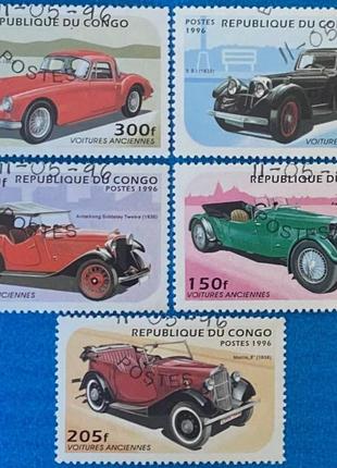 Набір марок конго - автівки