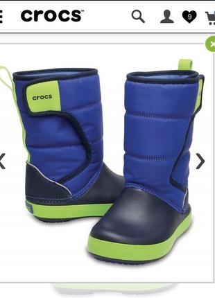Теплі термо чоботи crocs c7 (23-24)