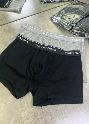 Набір нижньої білизни dolce gabbana з 2-х пар чорно-сірого кольору t139