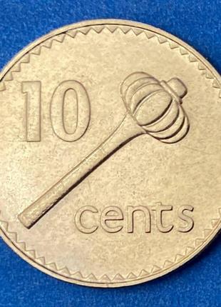 Монета фиджи 10 центов 2006 г.