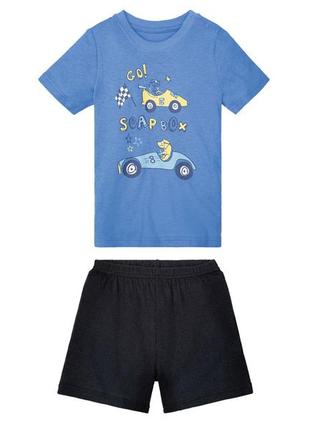 Пижама (футболка и шорты) для мальчика lupilu lidl 372795-н 086-92 см (12-24 months) синий