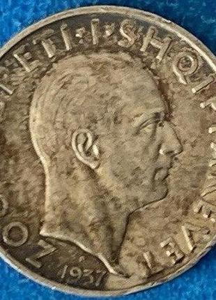 Монета албании 1 франг 1937 г2 фото
