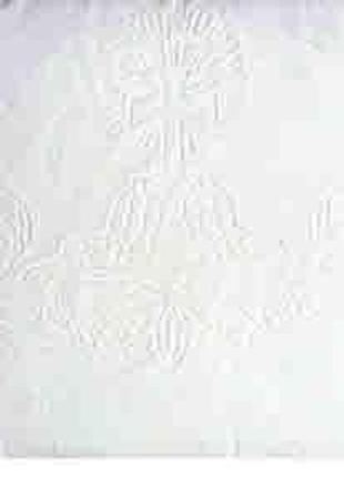 М'яка білосніжна крижма велюр махра для хрестин 140 х 70 золота і срібна вишивка з відбитком янголята9 фото