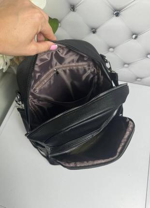 Женский шикарный и качественный рюкзак сумка для девочек капучино.6 фото