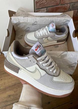 Nike air force shadow beige brown