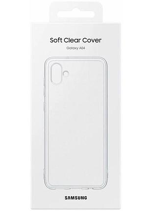 Чохол samsung soft clear cover для samsung galaxy a04 transparent, black (ef-qa045ttegru)