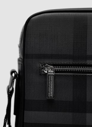 Мужская сумка burberry muswell men bag grey черная борсетка через плечо / мессенджер