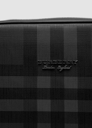 Мужская сумка burberry muswell men bag grey черная борсетка через плечо / мессенджер