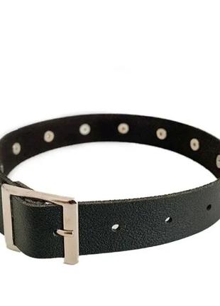 Чокер с шипами на винтах из эко кожи