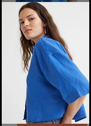 Нова сорочка льон h&m сорочка льяна оверсайз льняна2 фото