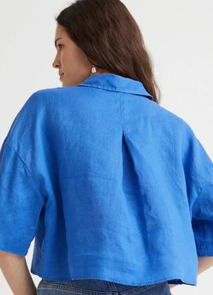 Нова сорочка льон h&m сорочка льяна оверсайз льняна3 фото