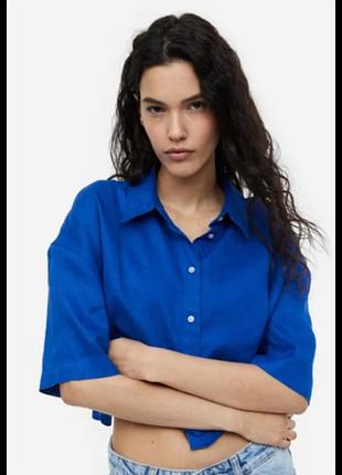 Нова сорочка льон h&m сорочка льяна оверсайз льняна6 фото